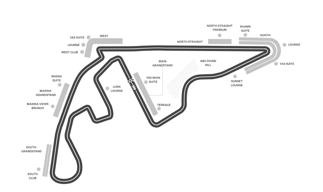 Formula 1 Abu Dhabi Grandstand Locations Tickets
